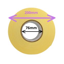 Rouleau d'étiquettes velin mandrin 76mm diamètre 200mm