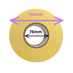 Rouleau d'étiquettes velin mandrin 76 mm max Ø150mm Semi-industrielle