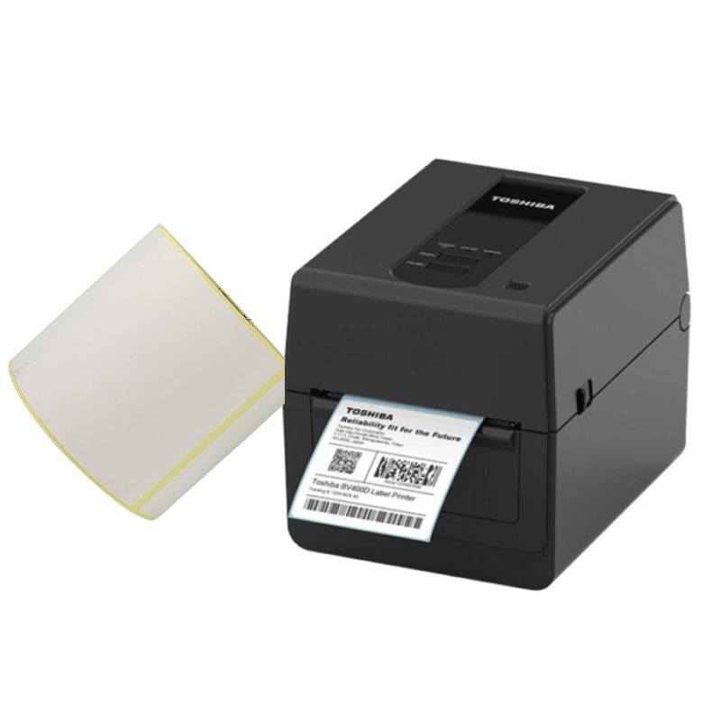 Etikettendrucker-Paket Versand | Toshiba BV420D + 475 Etiketten 10×15