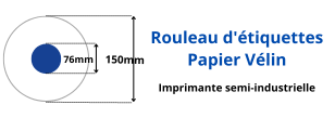 Rouleau d'étiquettes vélin marque Toshiba pour imprimante semi-industrielle et industrielle